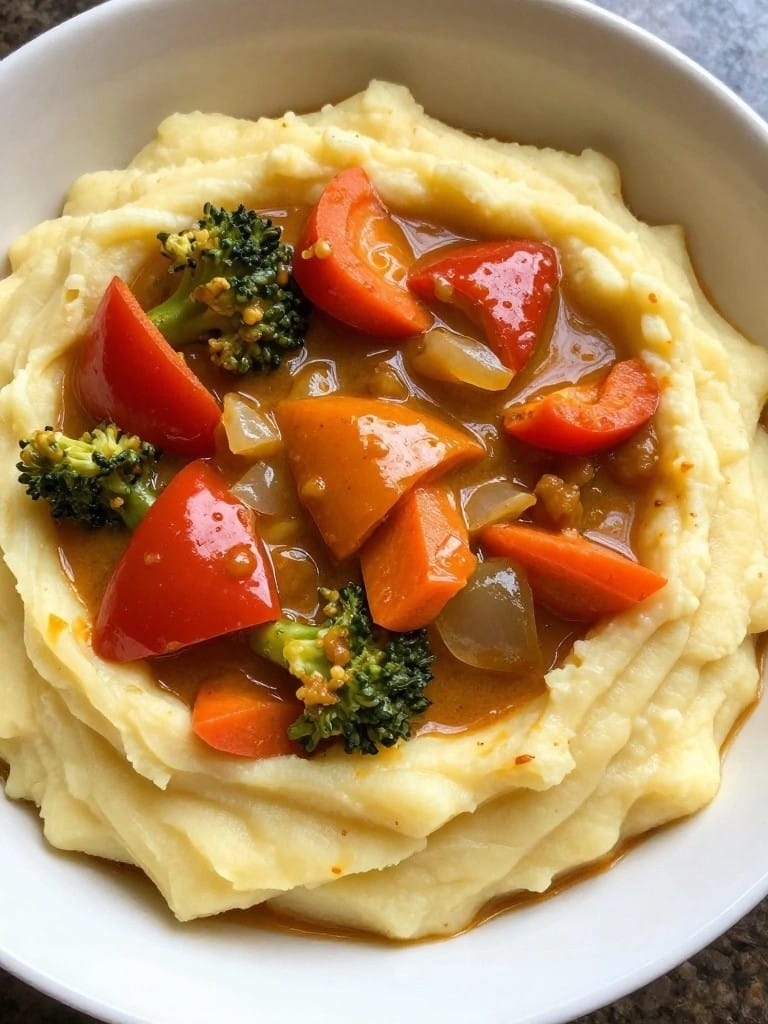 Thai Coconut Curry Vegetable Mashed Potato Casserole