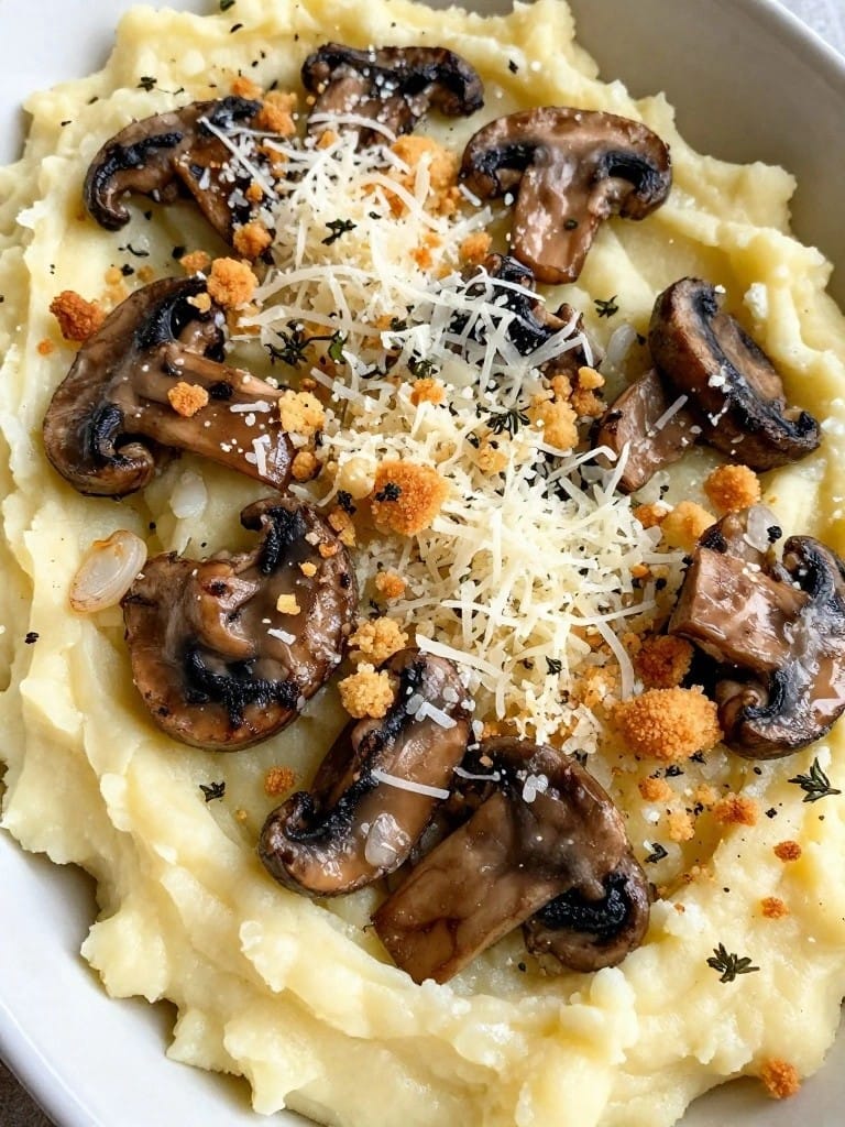 Truffle Wild Mushroom Mashed Potato Casserole