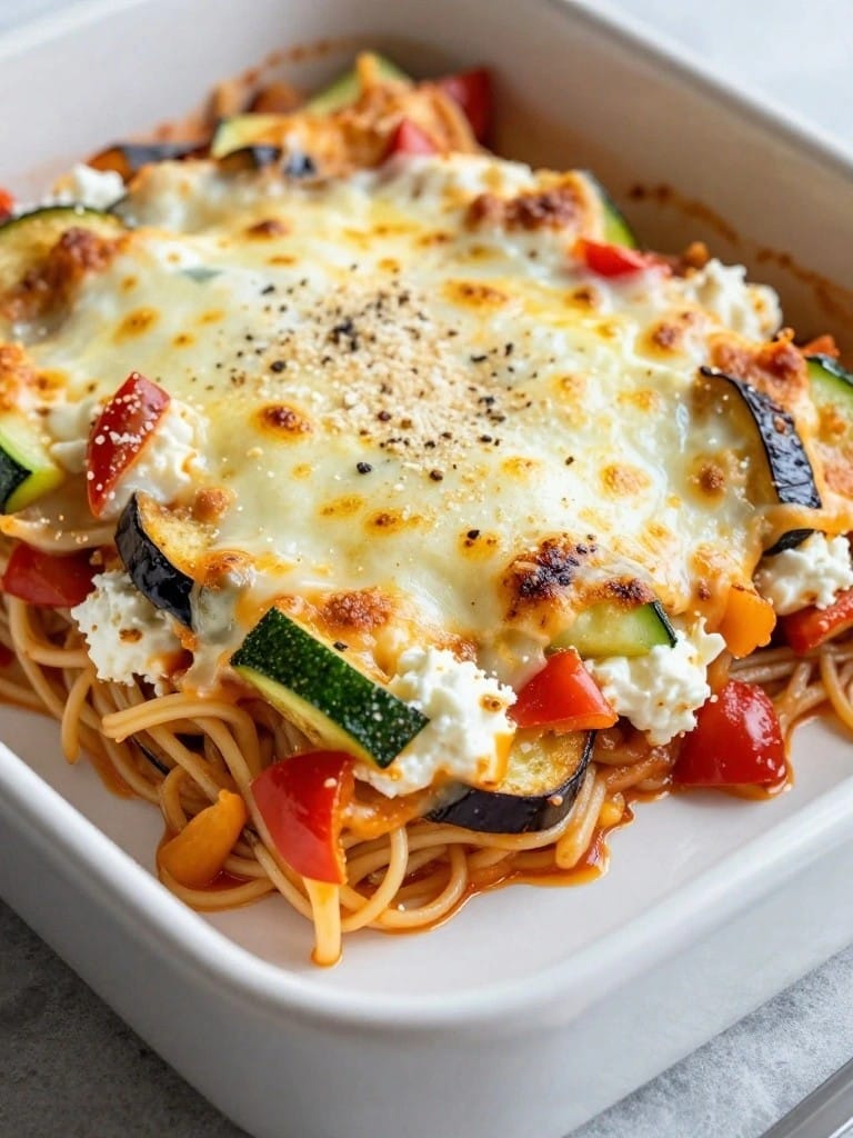 Roasted Vegetable Lasagna with Goat Cheese Layers
