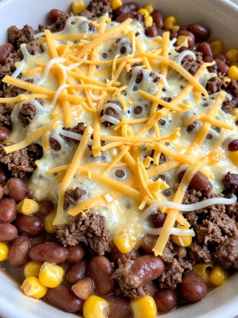 BBQ Beef and Baked Bean Casserole