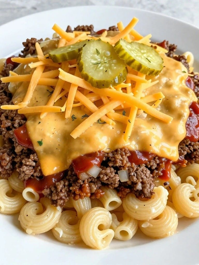 Cheesy Cheeseburger Beef Casserole