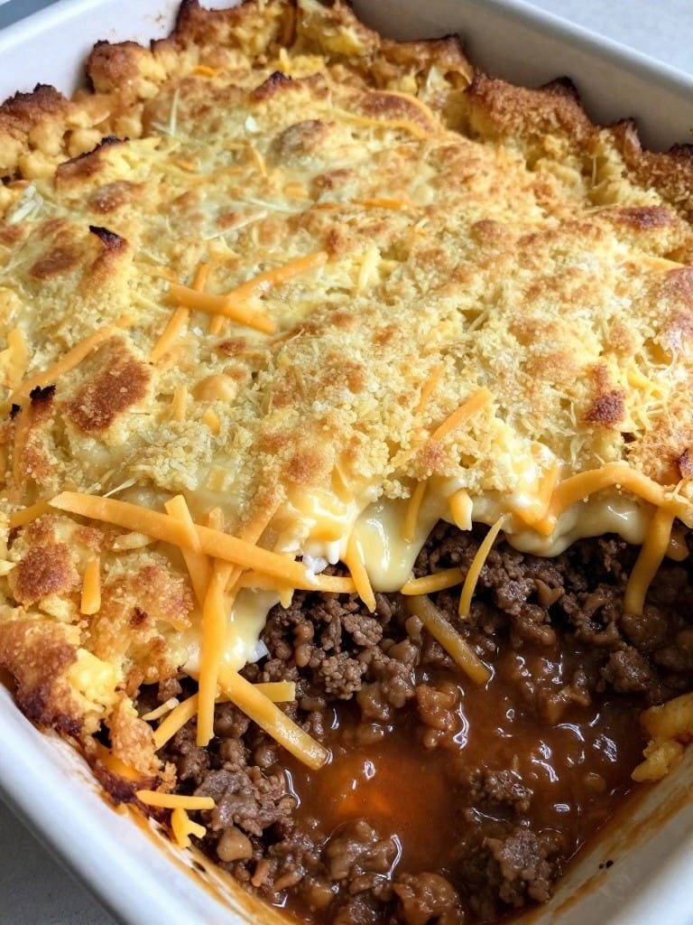 Sloppy Joe Cornbread Casserole