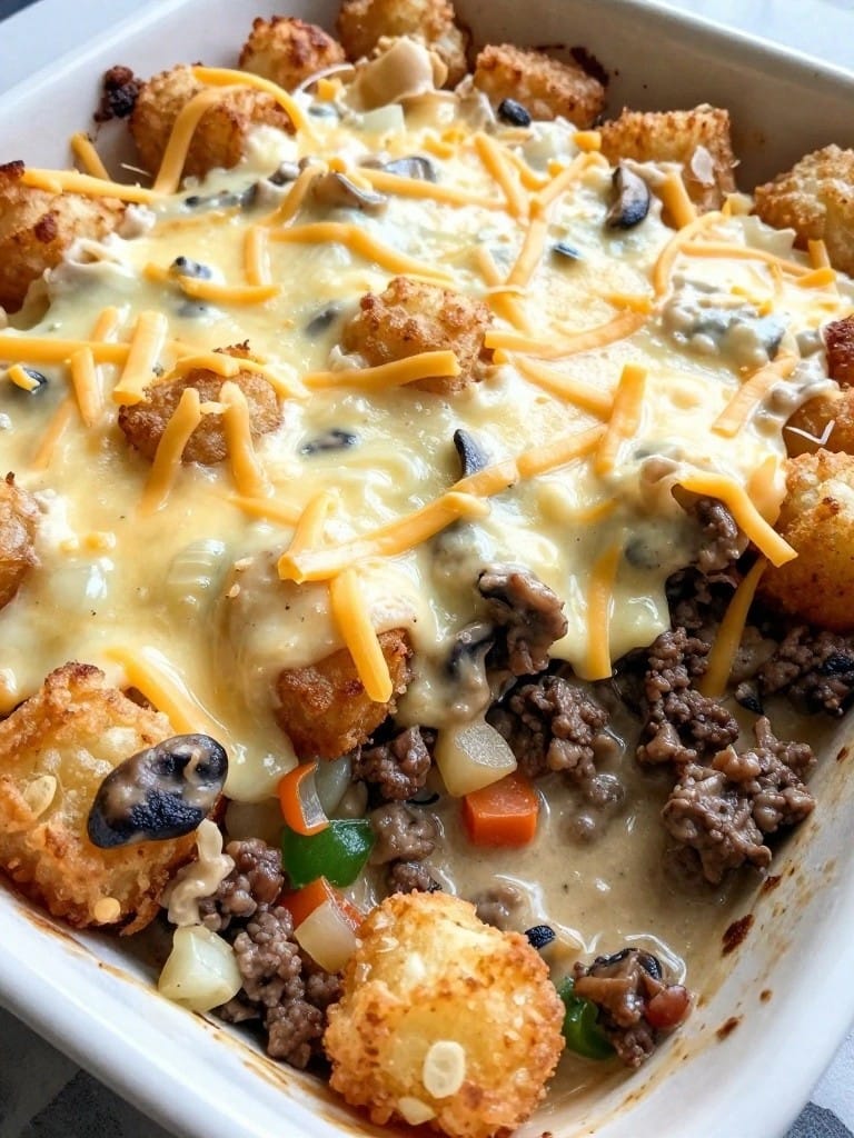 Tater Tot Beef and Veggie Casserole