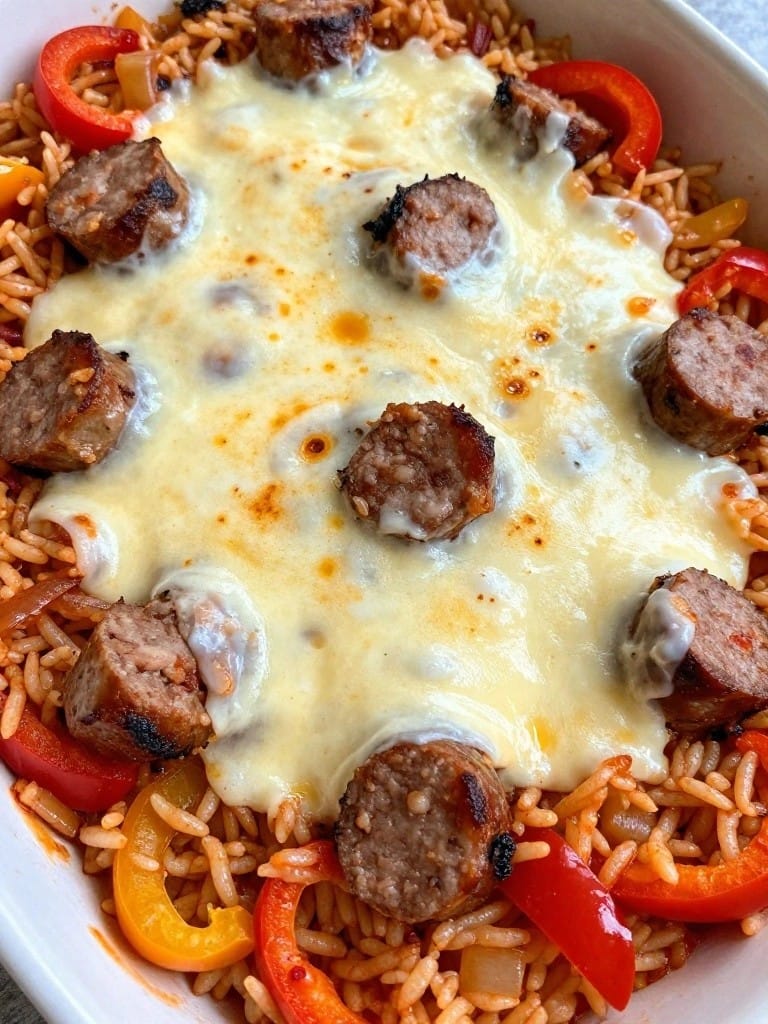Italian Sausage Bell Pepper Rice Casserole