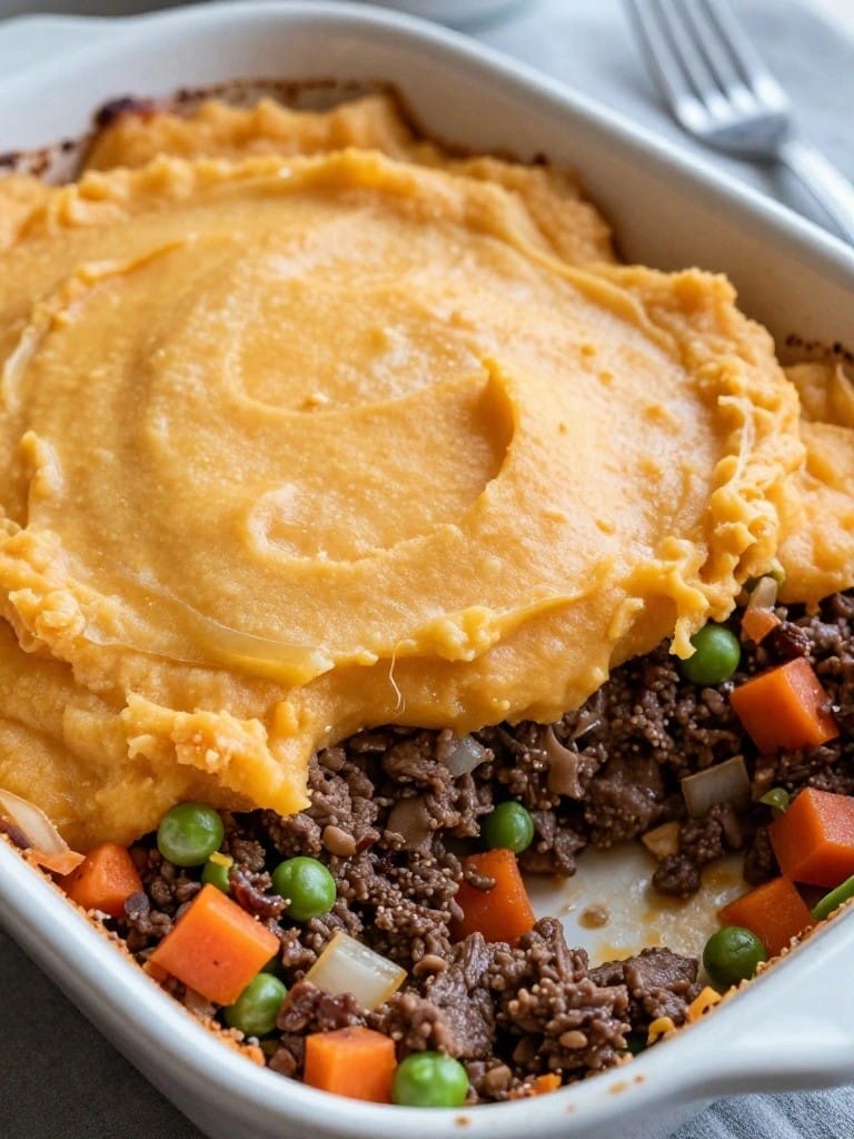 Beef Shepherd’s Pie with Sweet Potato Topping