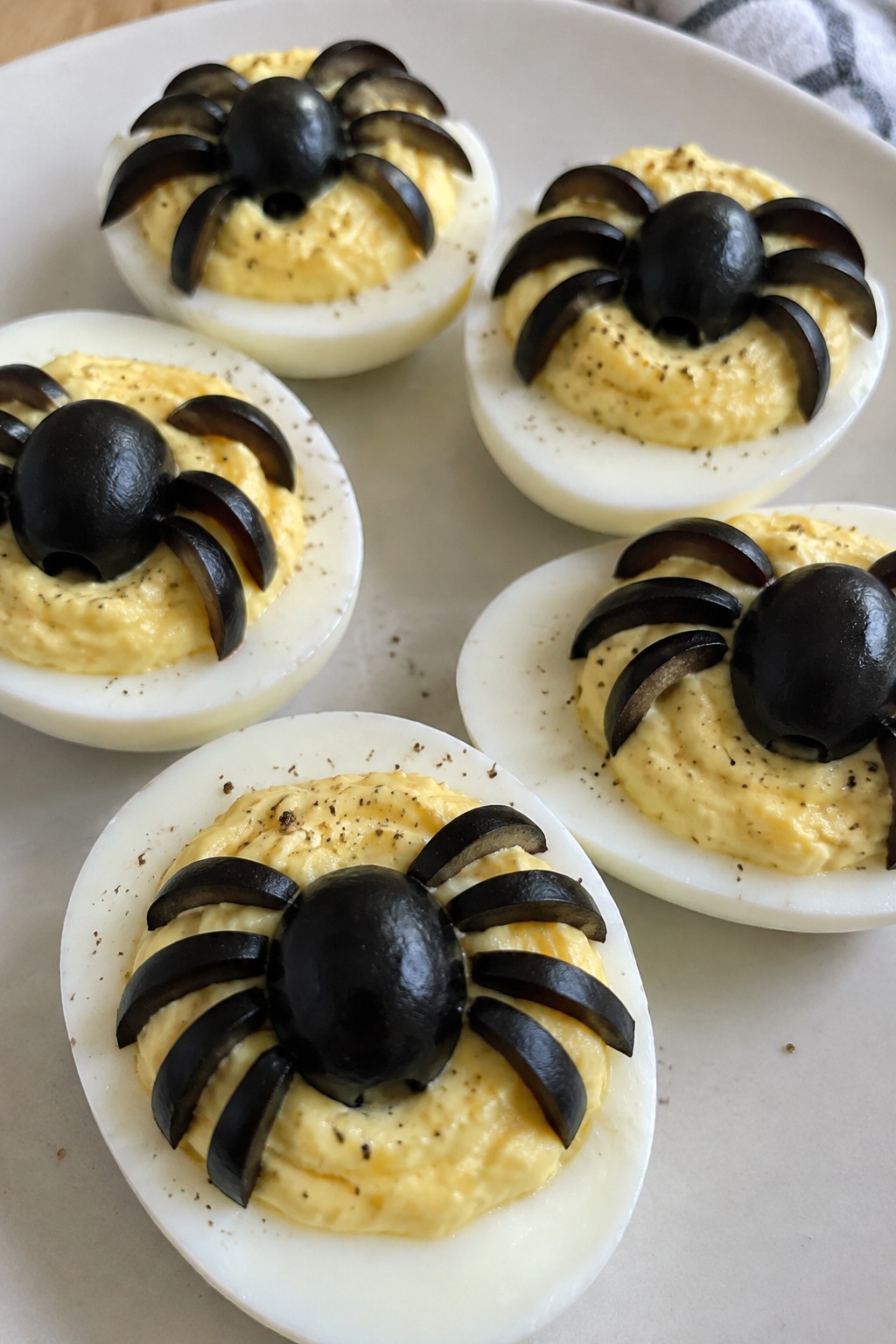 Spooky Spider Deviled Eggs