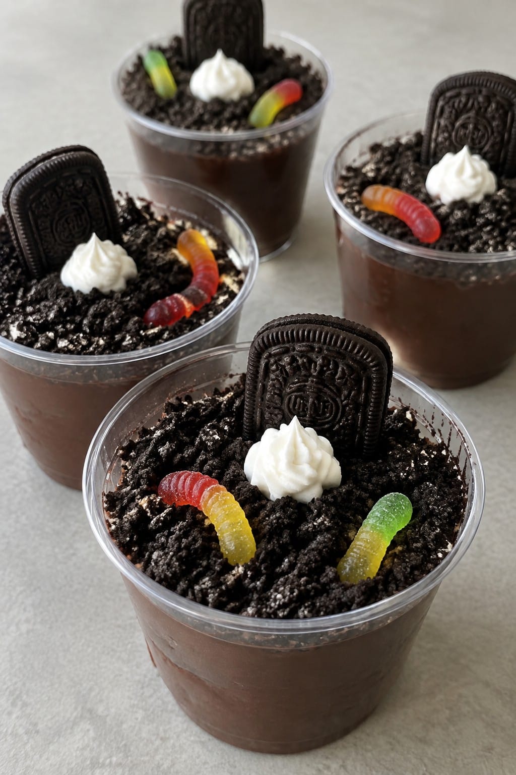 No-Bake Chocolate Graveyard Pudding Cups