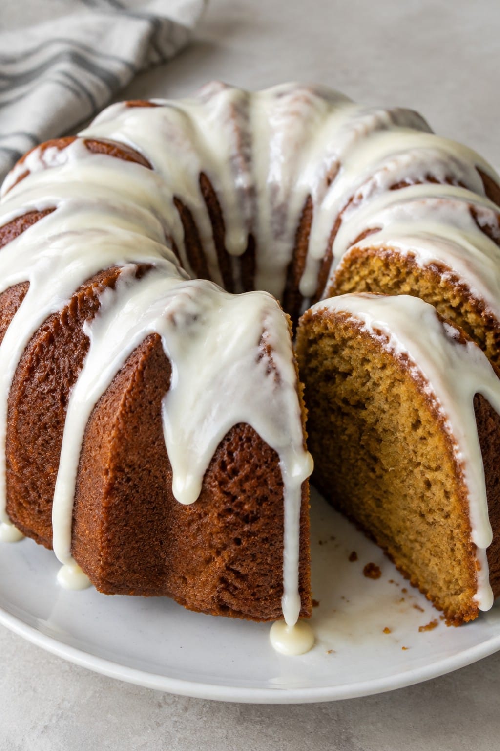 Pumpkin Spice Bundt Cake with Cream Cheese Glaze