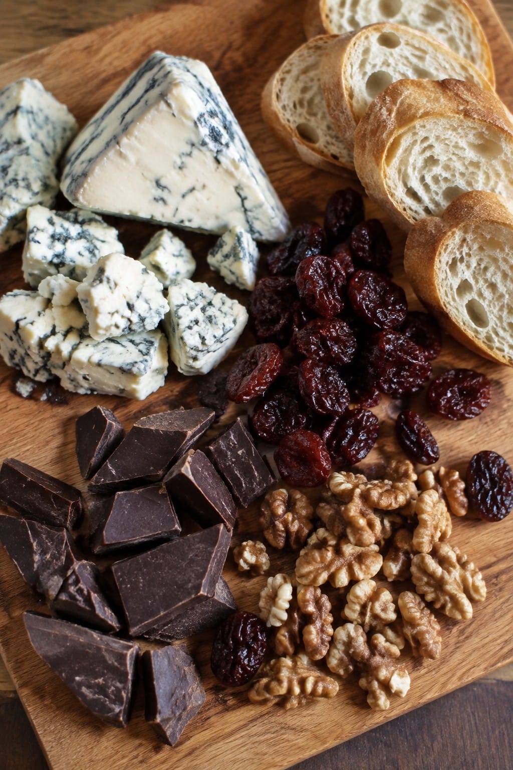 Dark Chocolate and Dried Cherry Blue Cheese Board
