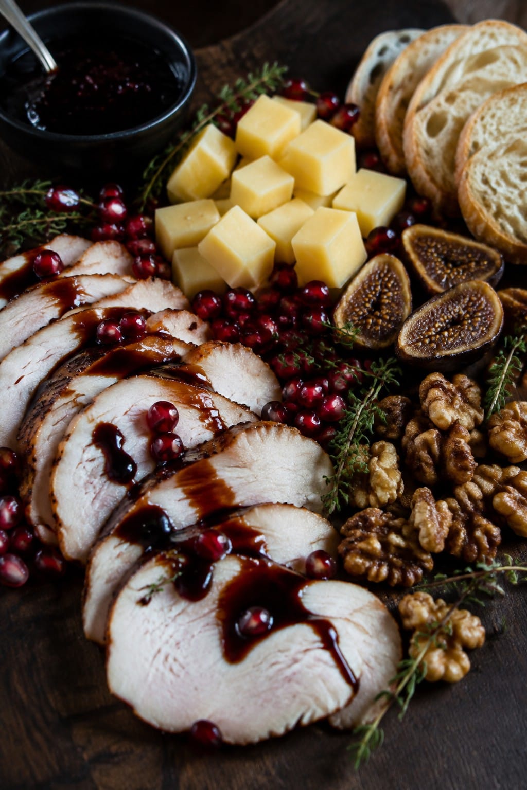 Pomegranate Molasses and Smoked Turkey Board