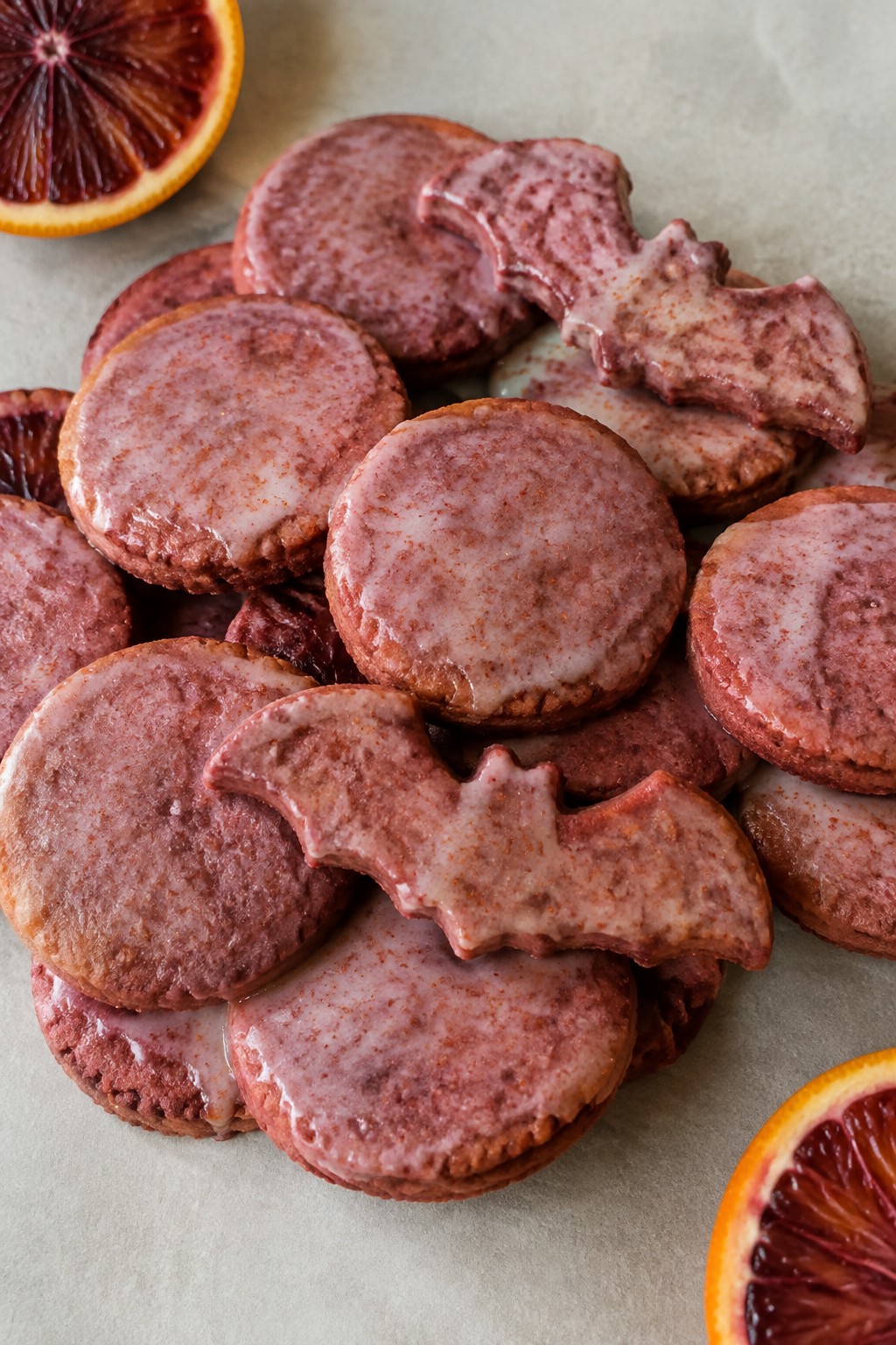 Blood Orange Shortbread Cookies
