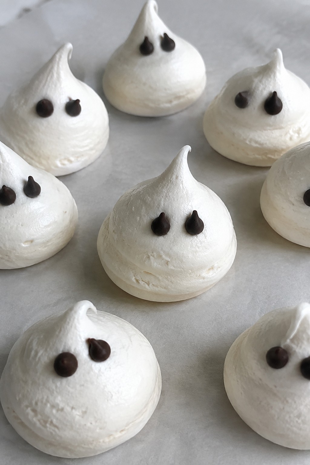 Ghost Meringue Kiss Cookies