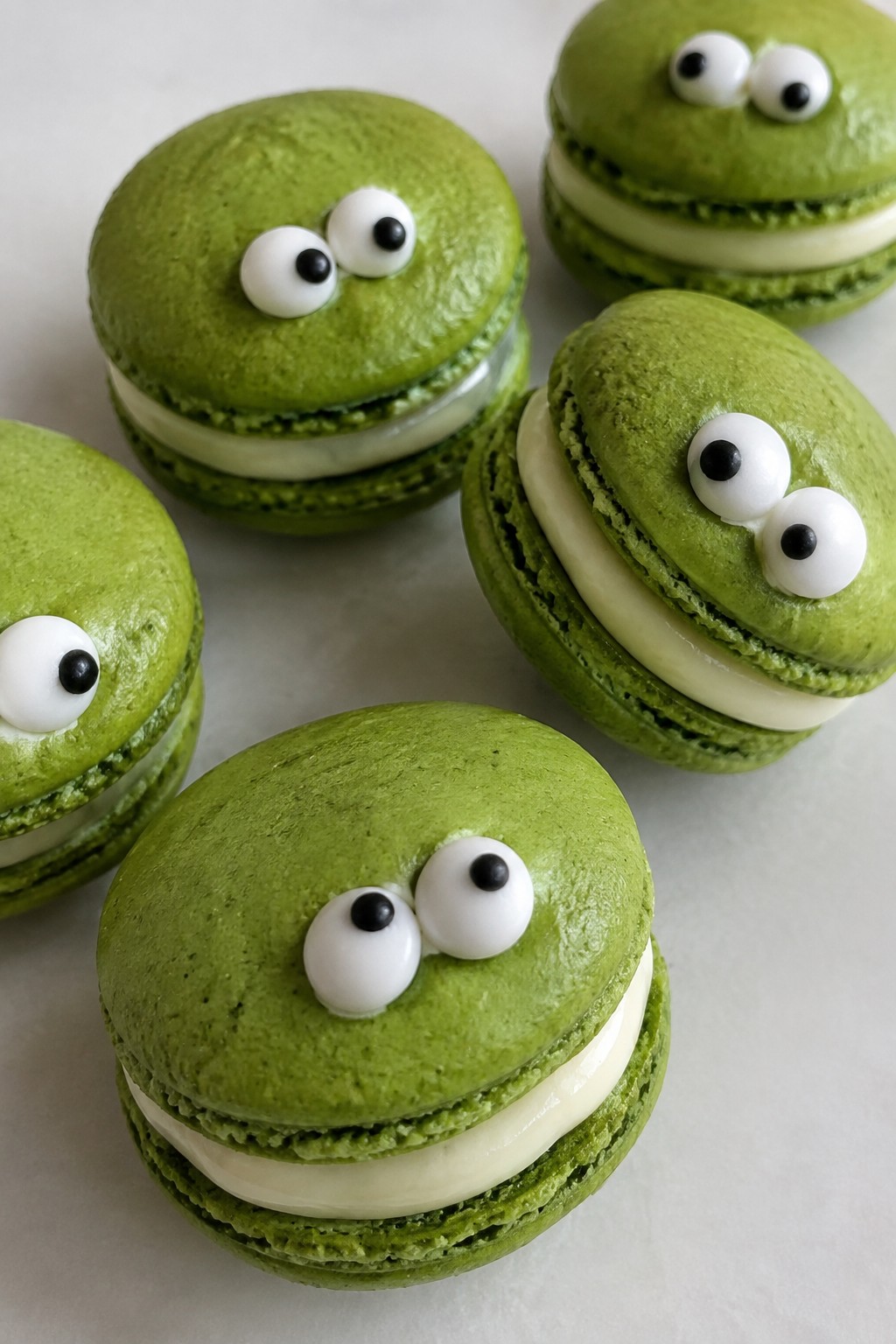 Monster Eye Matcha Macarons