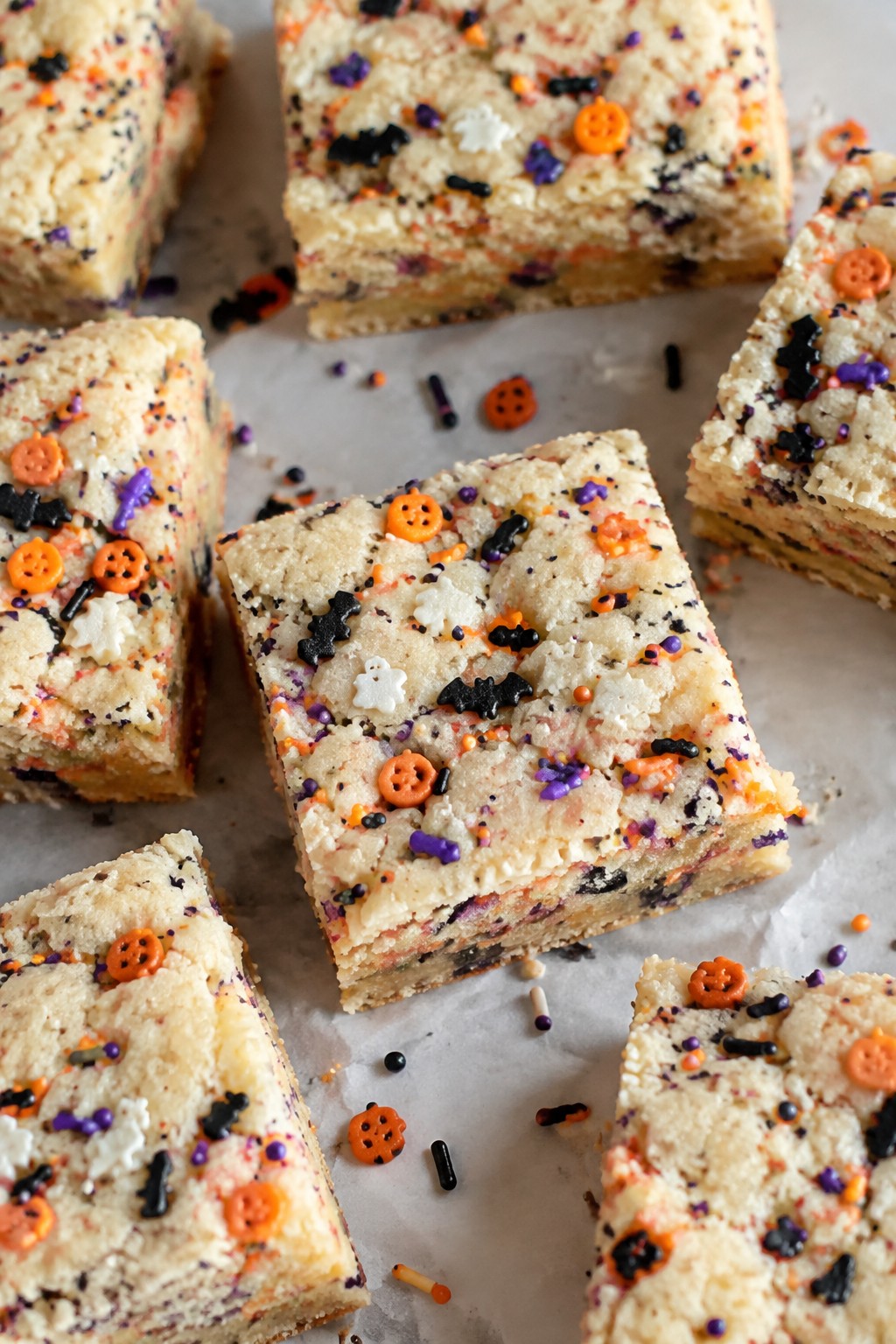 Halloween Sprinkle Sugar Cookie Bars
