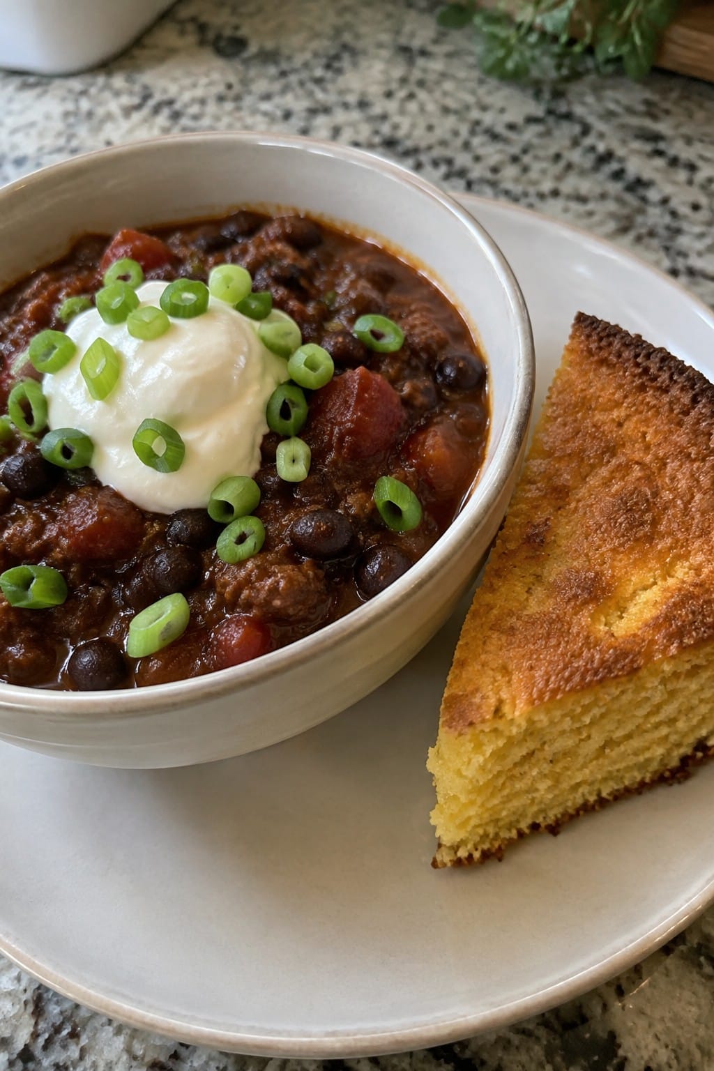 Cauldron Beef Chili with Skillet Cornbread