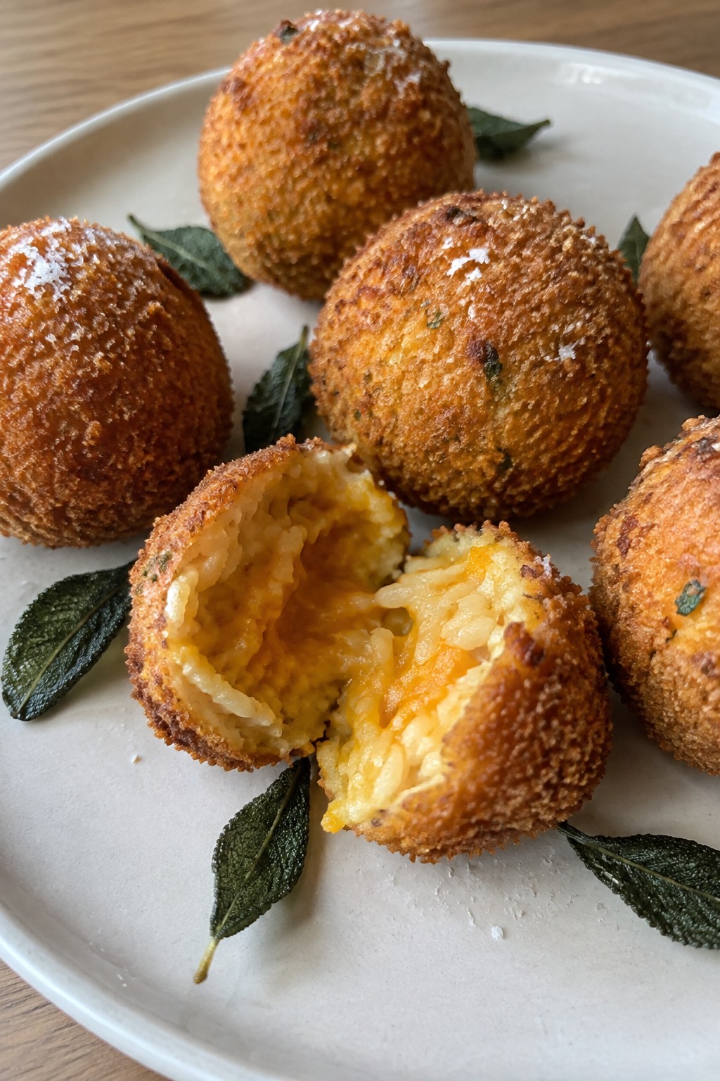 Spiced Pumpkin Arancini with Crispy Sage