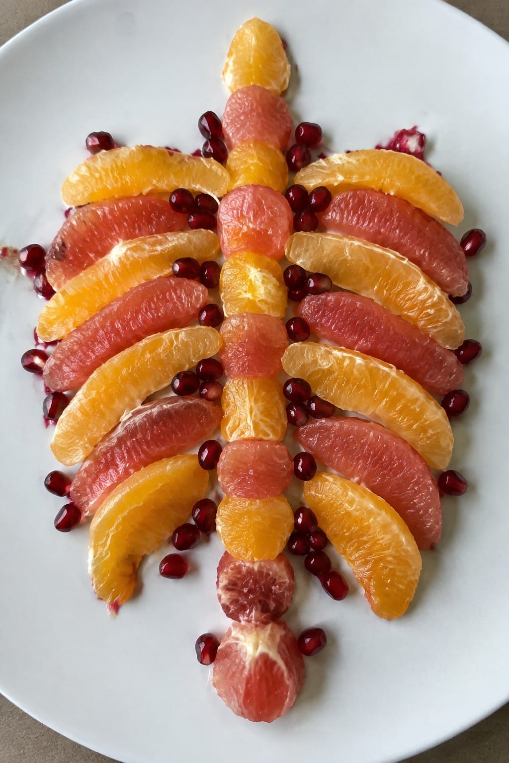 Citrus Skeleton Ribs with Pomegranate Seeds