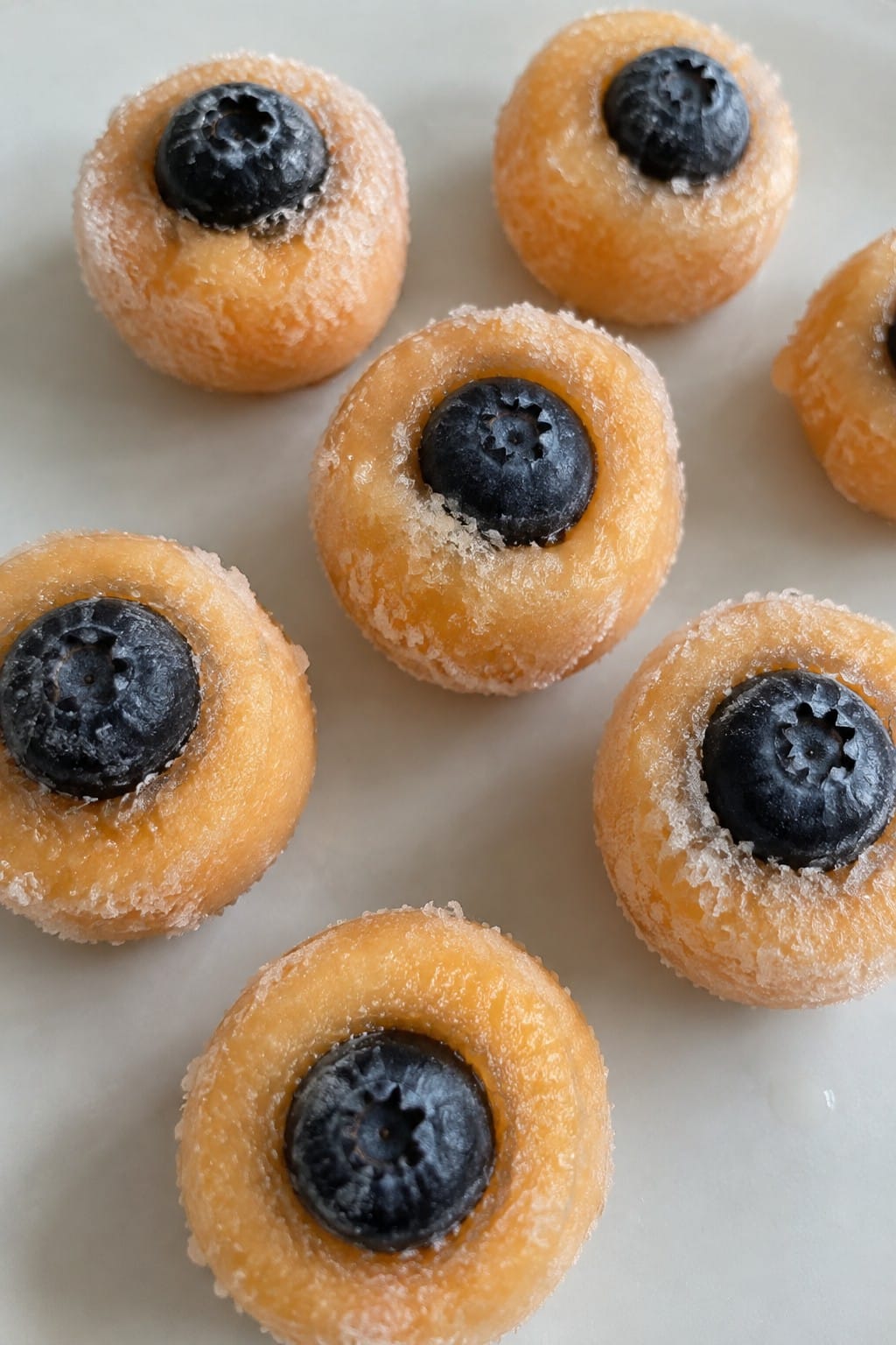 Frozen Melon Eyeball Bites with Blueberry Centers
