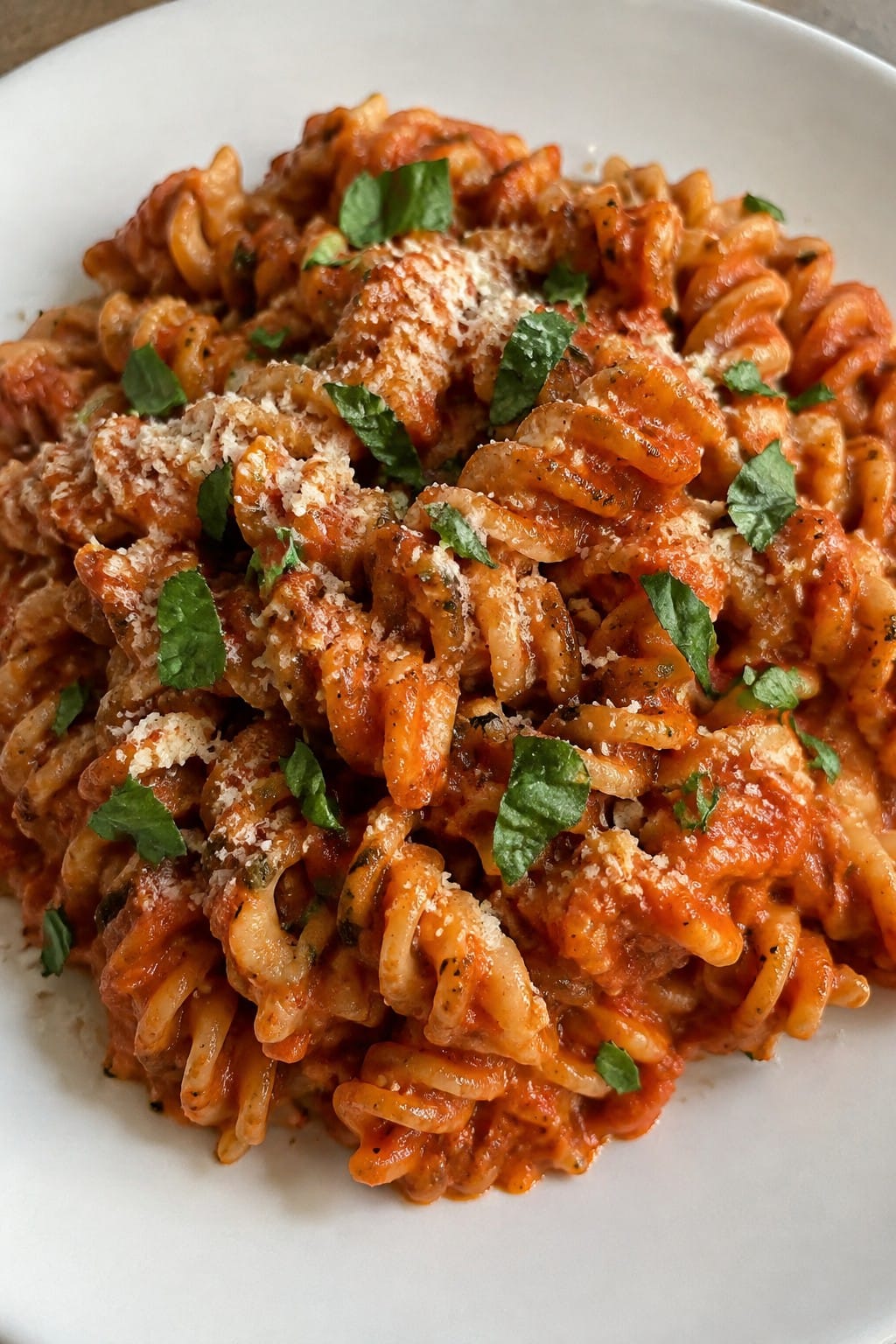 Zombie Brain Fusilli in Roasted Garlic Tomato Sauce