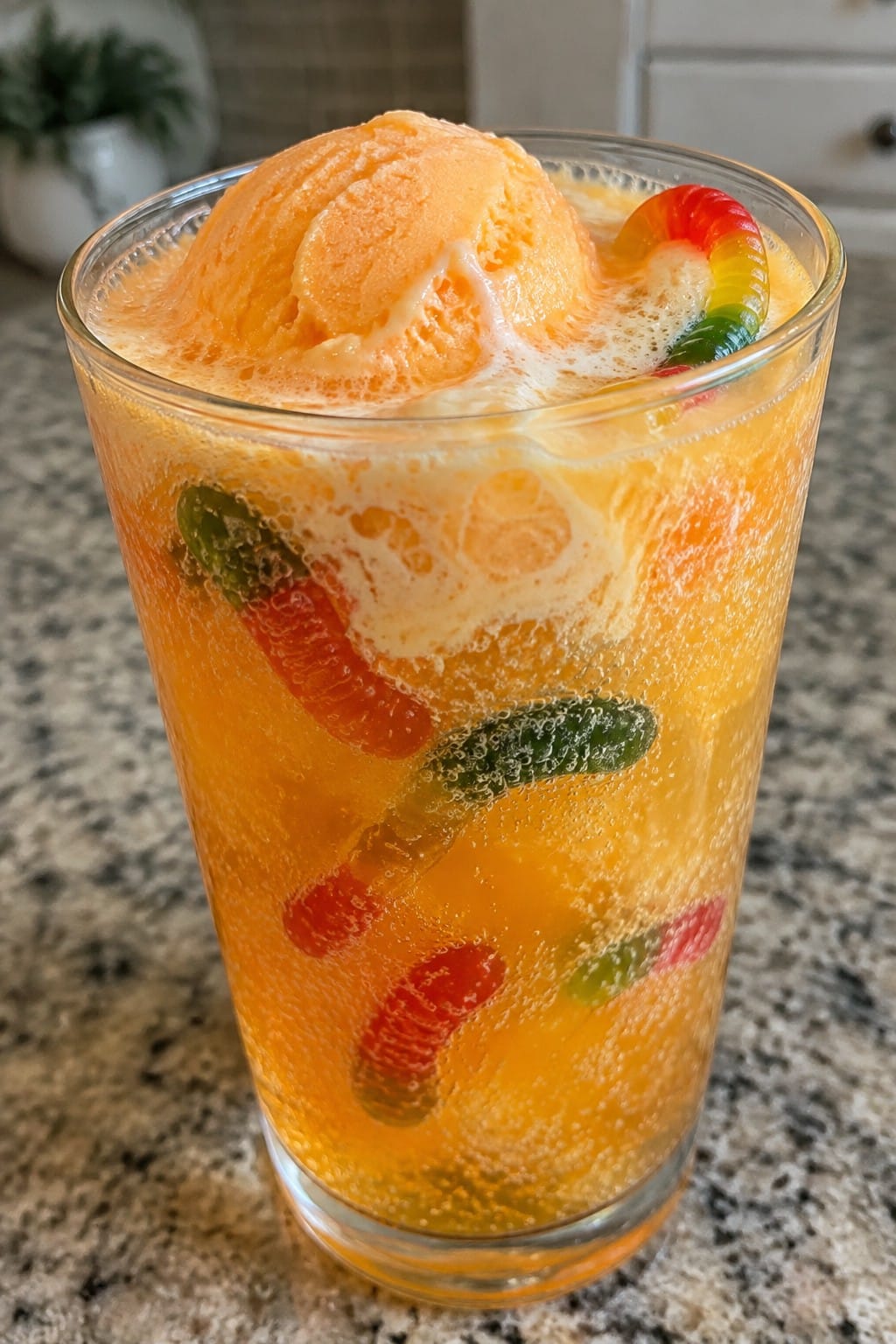 Spooky Orange Sherbet Punch
