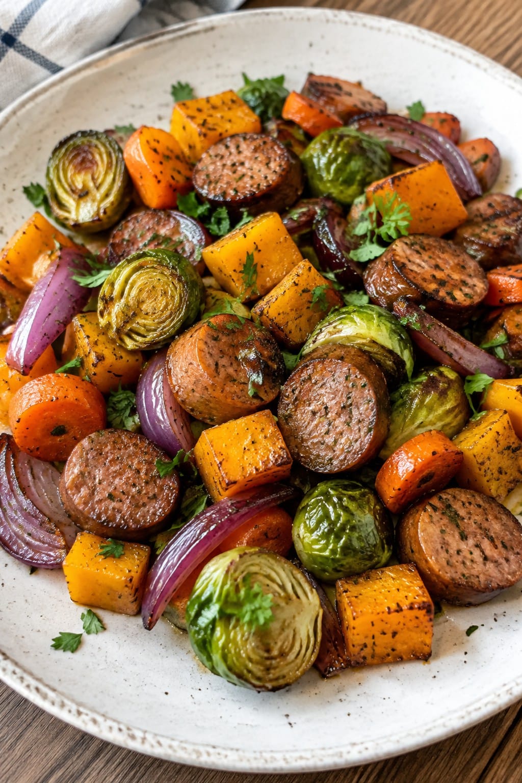 Pumpkin Sausage Sheet Pan Dinner with Roasted Vegetables