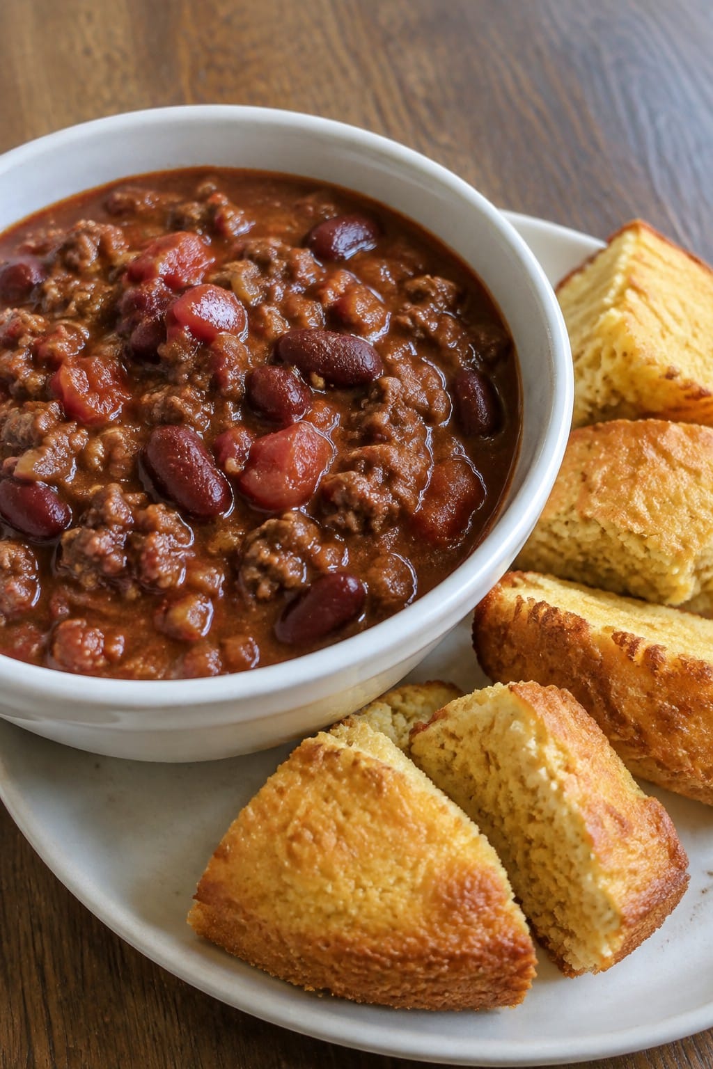 Cauldron Beef Chili with Cornbread Dippers