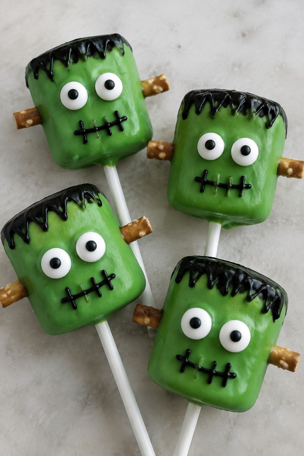 Frankenstein Marshmallow Pops