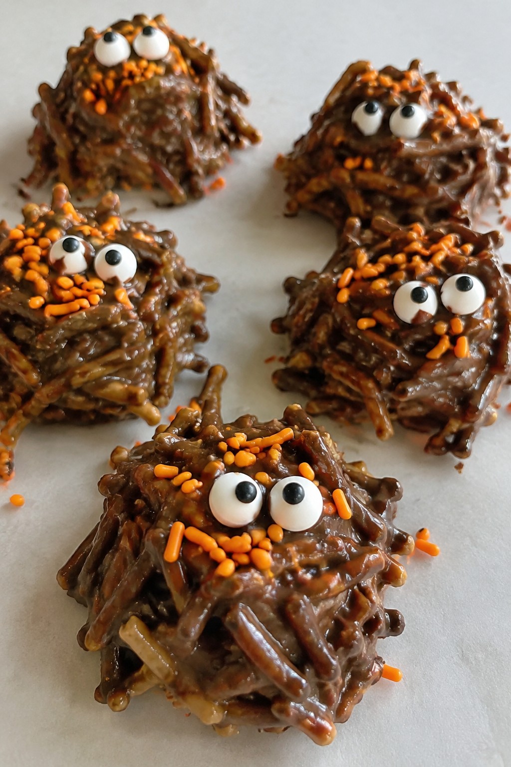 Haunted Haystack Chocolate Noodle Clusters