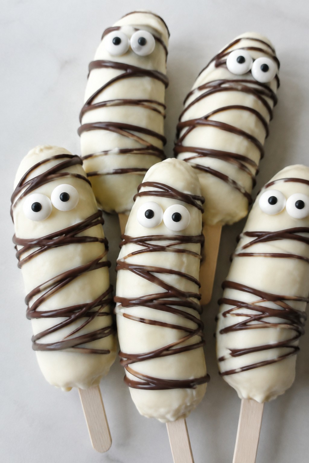 Mummy Banana Pops with White Chocolate