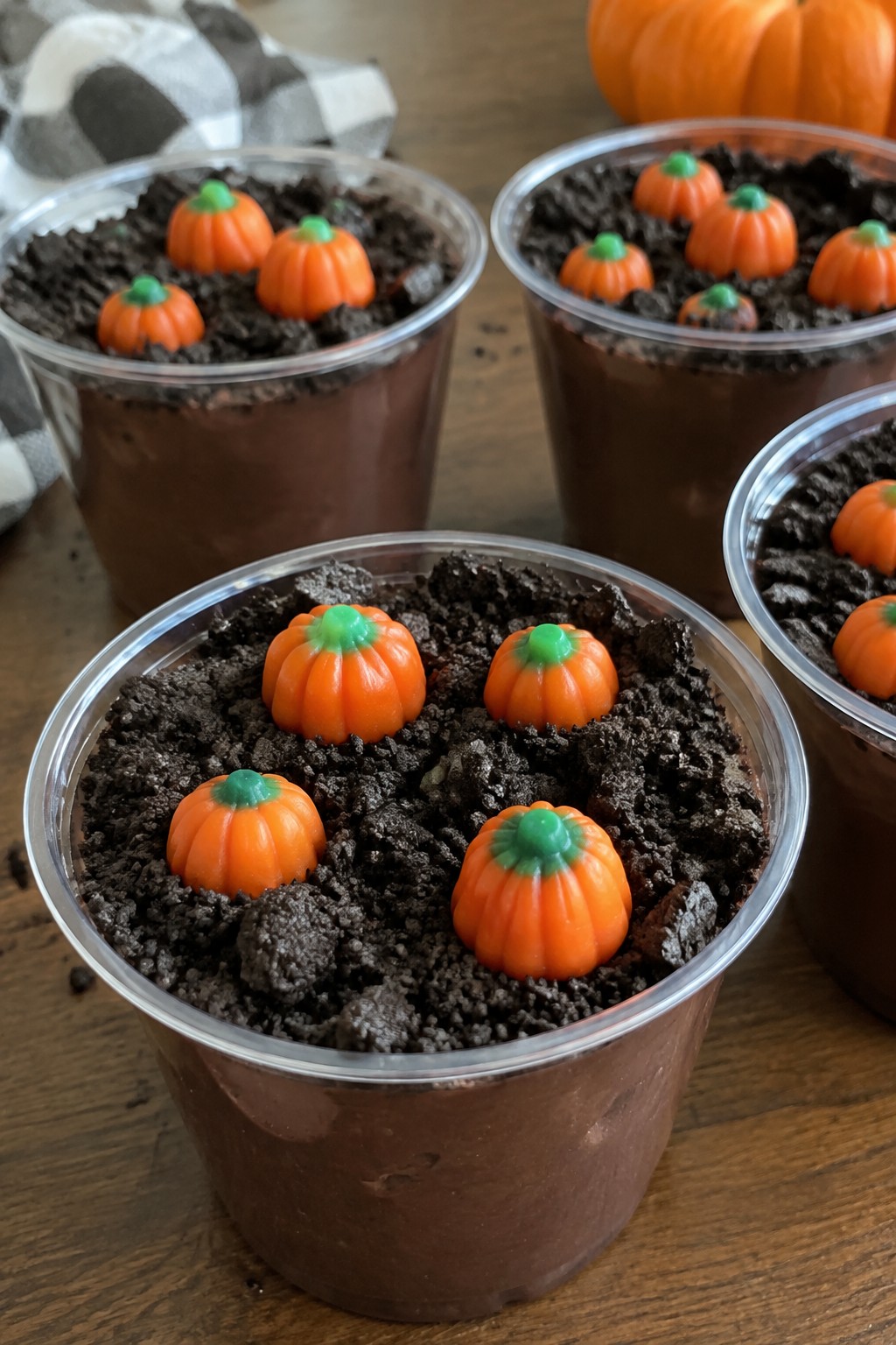 Pumpkin Patch Chocolate Pudding Cups