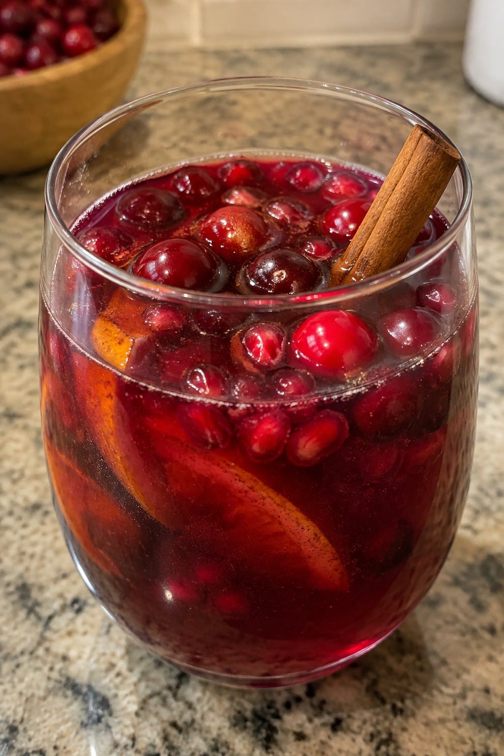 Cranberry Pomegranate Sangria with Cinnamon