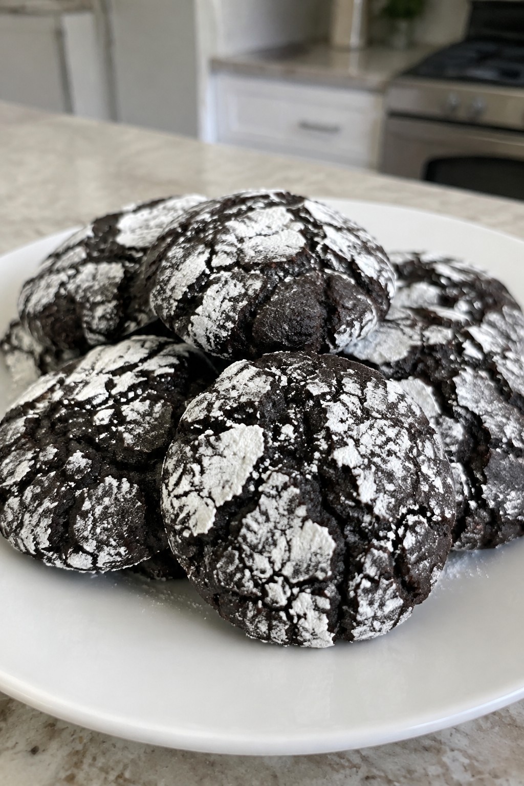 Black Cocoa Crinkle Cookies