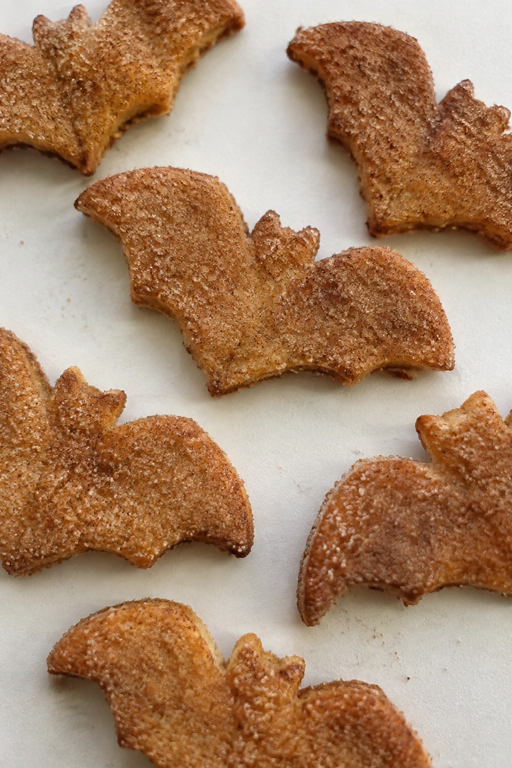 Cinnamon Sugar Bat Wing Cookies