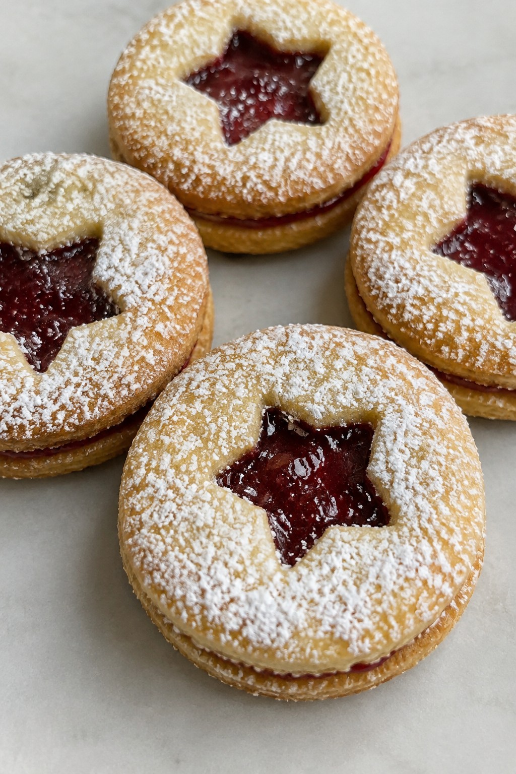 Orange Cranberry Linzer Cookies