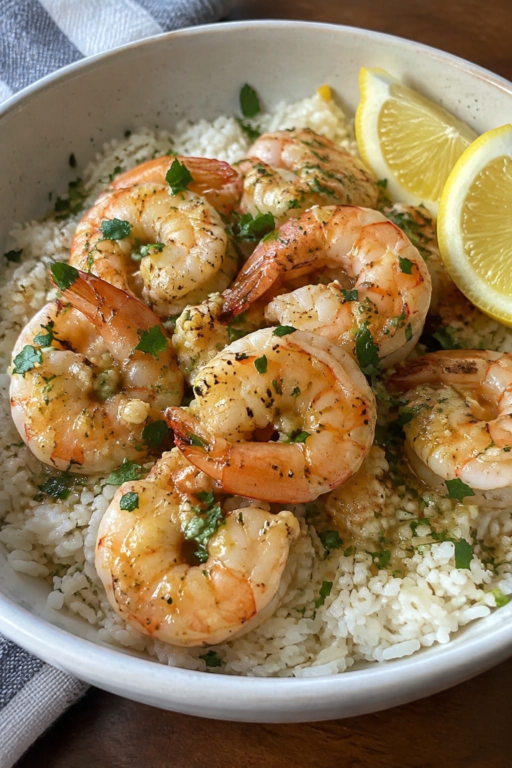 Vampire Garlic Butter Shrimp and Rice Bowls
