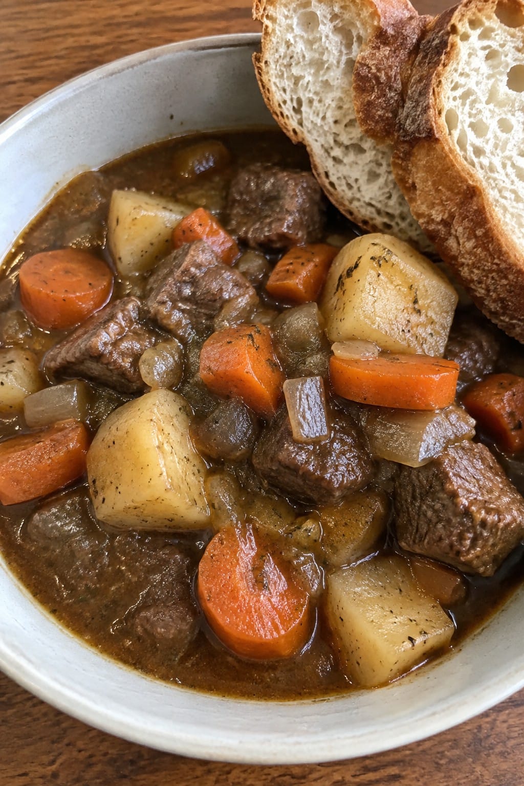 Witch’s Cauldron Beef Stew with Crusty Bread