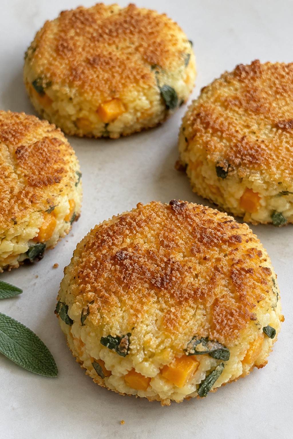 Butternut Squash and Sage Risotto Cakes