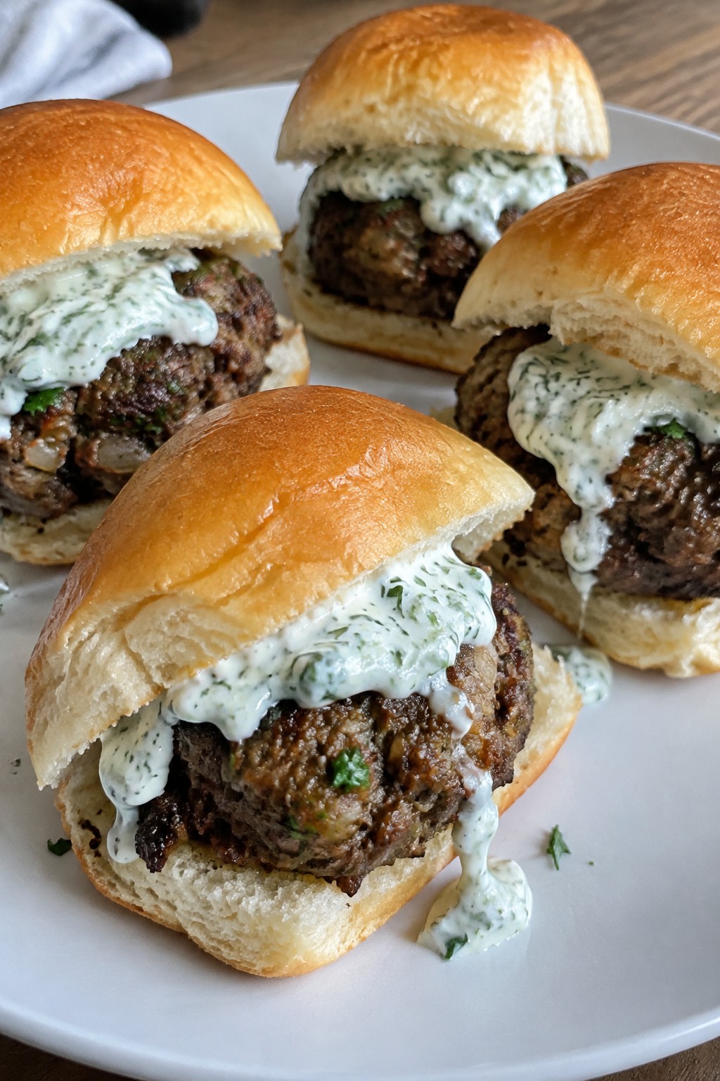 Mini Lamb Kofta Sliders with Tzatziki