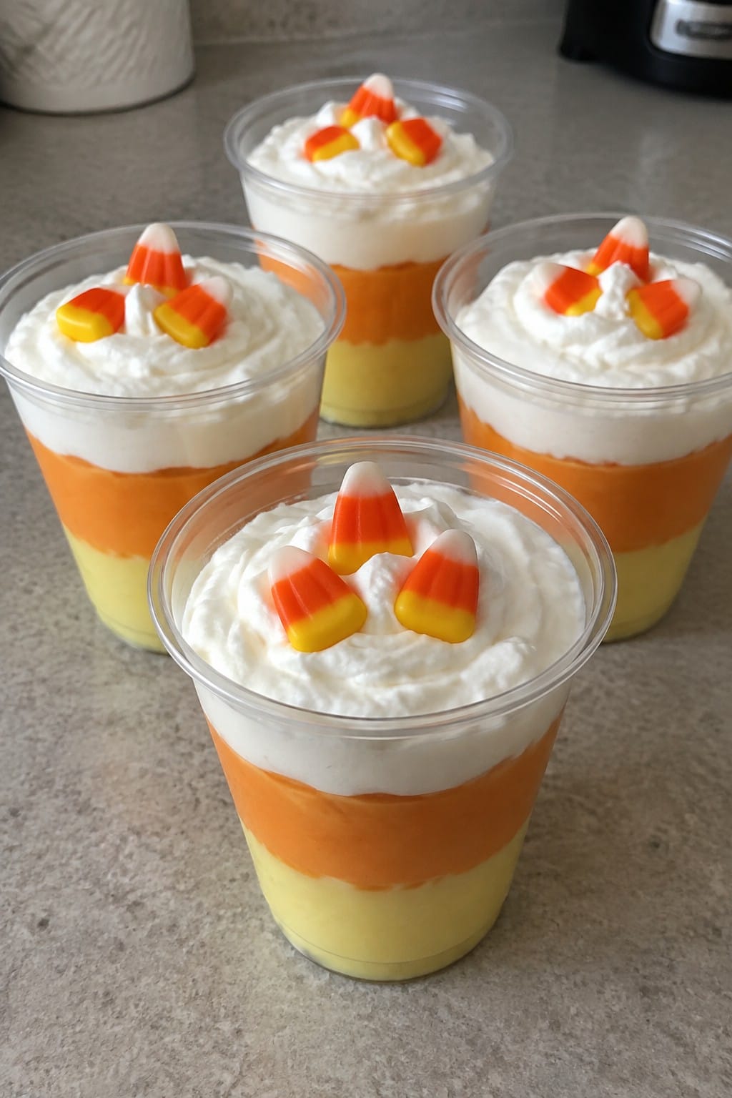 Candy Corn Parfait Cups