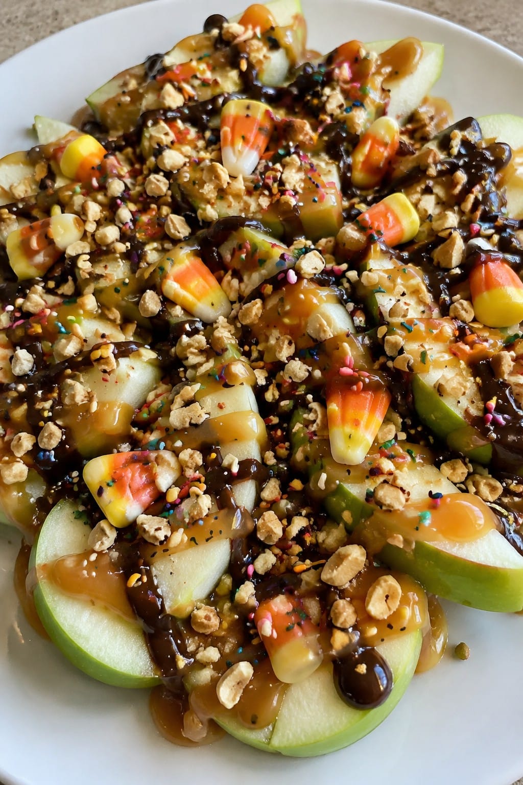 Caramel Apple Nacho Plate