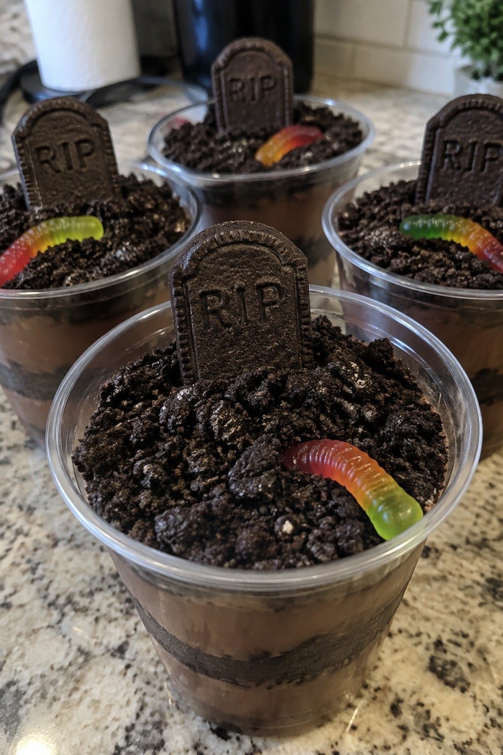 Graveyard Dirt Pudding Cups