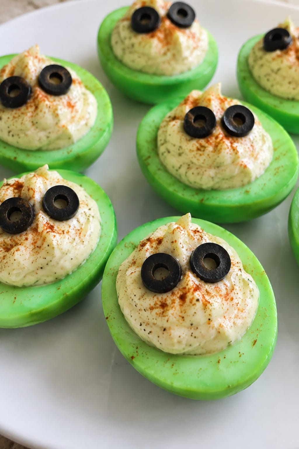 Monster Green Deviled Eggs