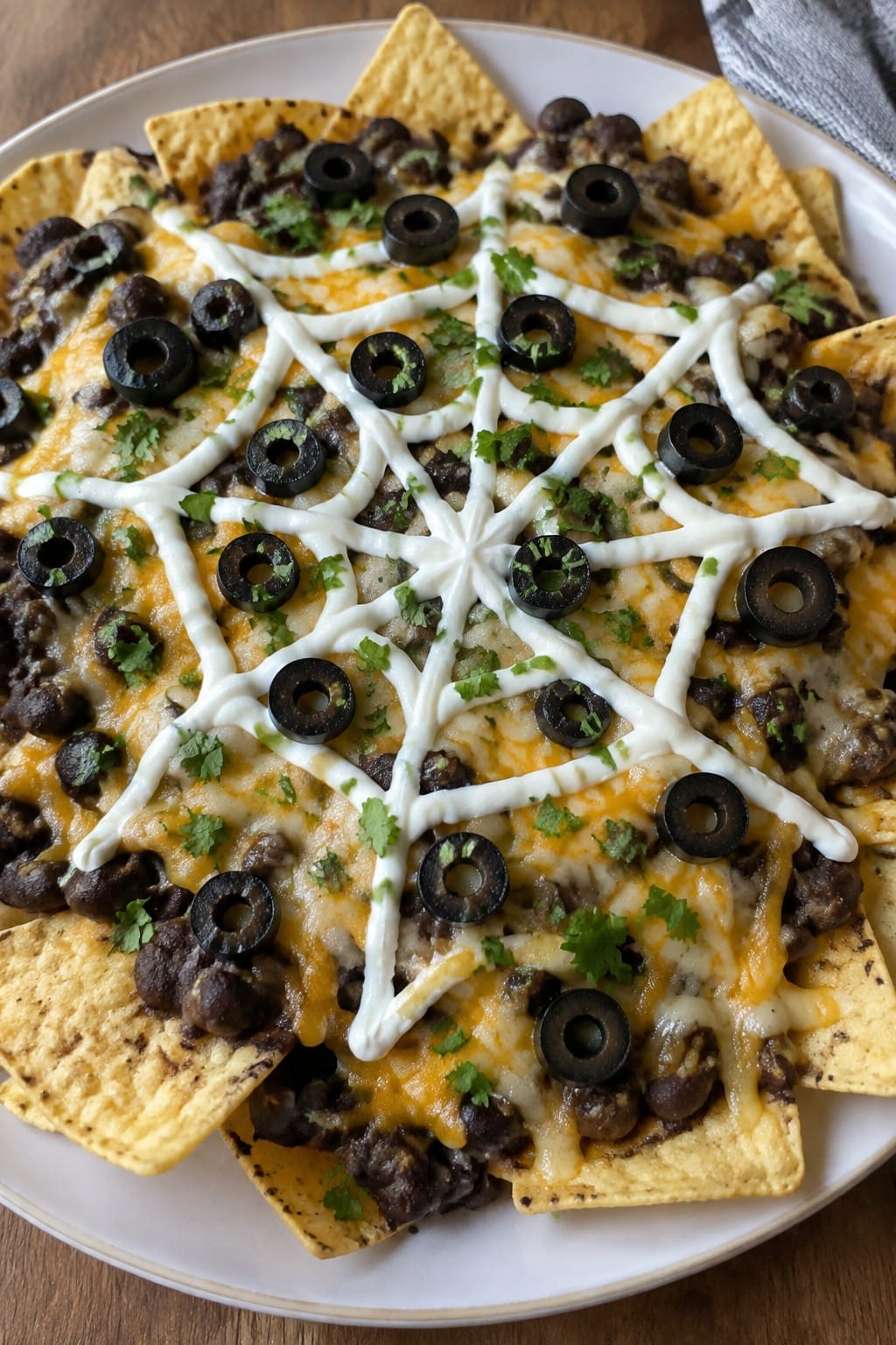 Spiderweb Black Bean Nachos