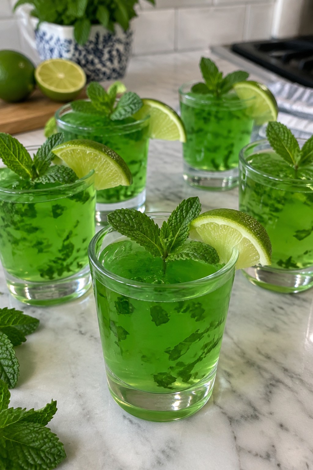 Monster Mash Mint Mojito Jello Shots
