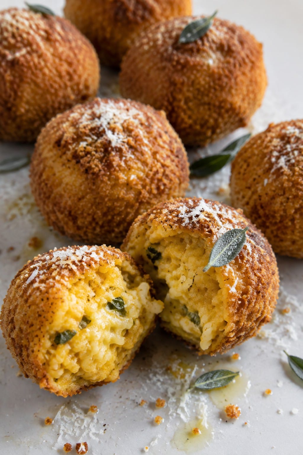 Pumpkin and Sage Arancini with Parmesan and Truffle Oil
