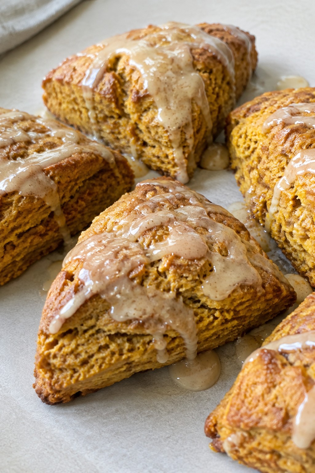 Maple Glazed Pumpkin Scones