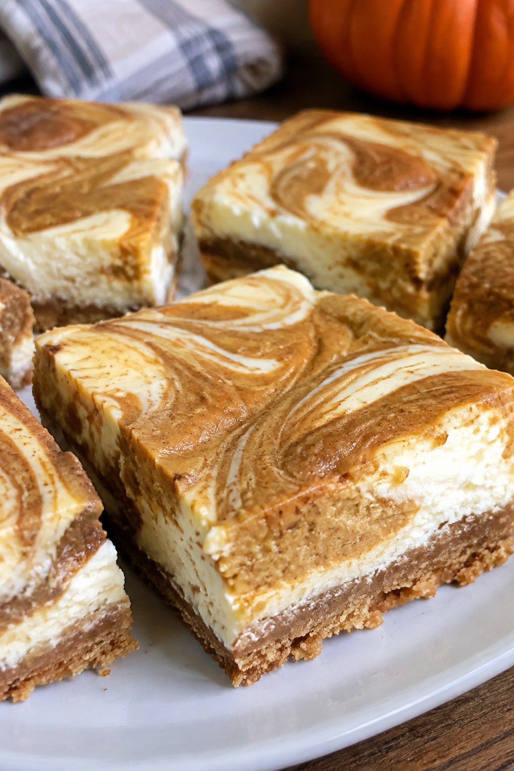 Pumpkin Cheesecake Swirl Bars