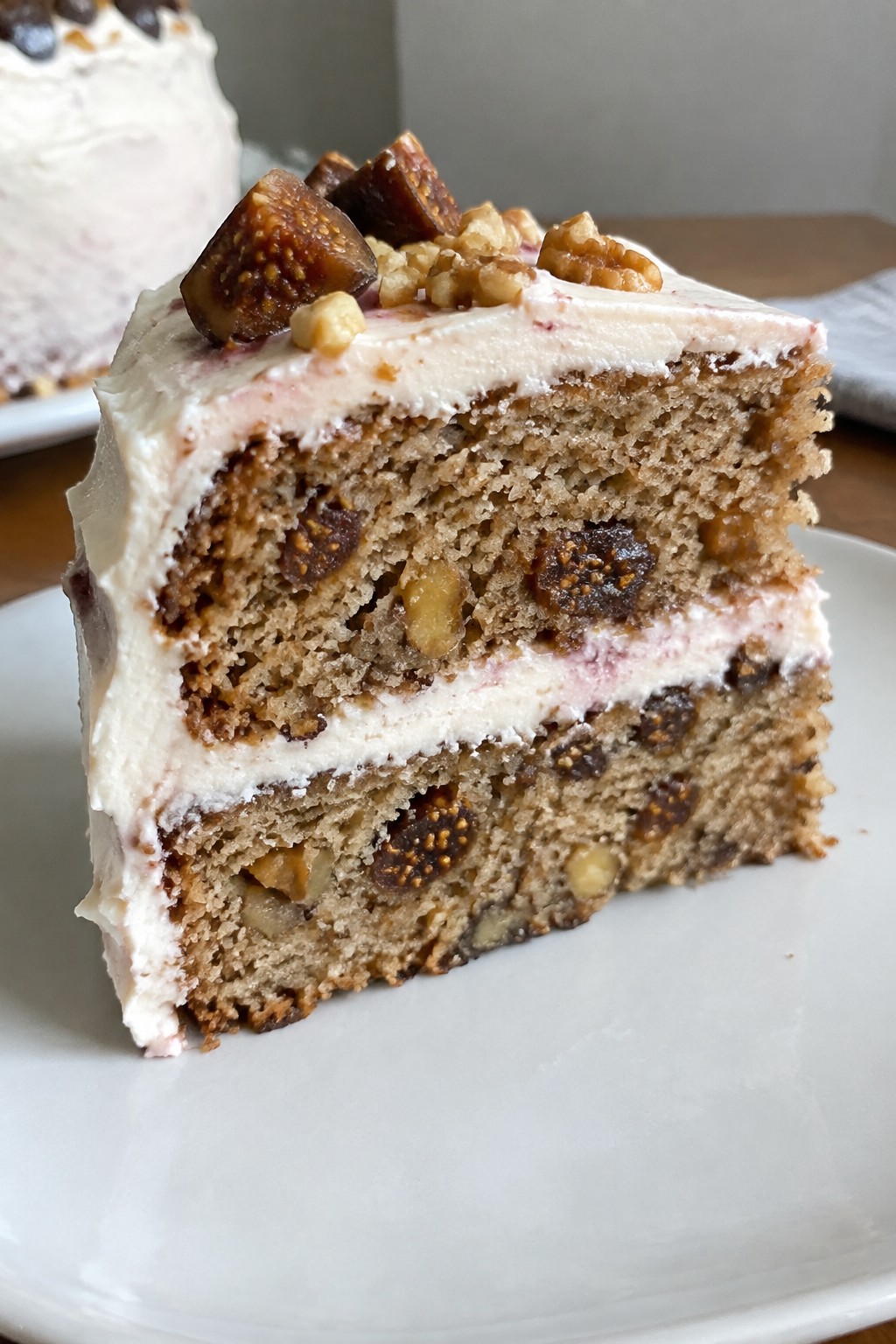 Fig Walnut Port Wine Layer Cake