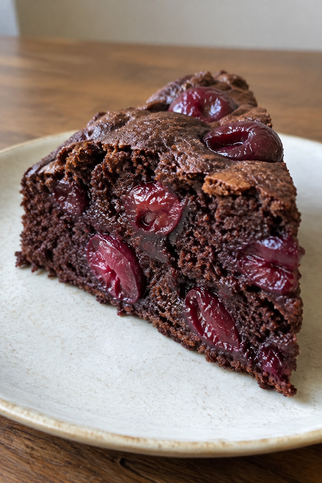 Red Wine Poached Cherry Chocolate Cake