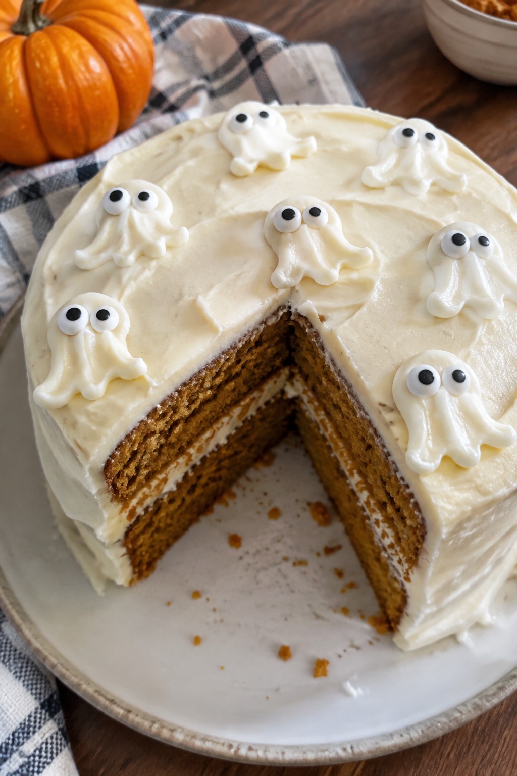 Pumpkin Spice Ghost Layer Cake
